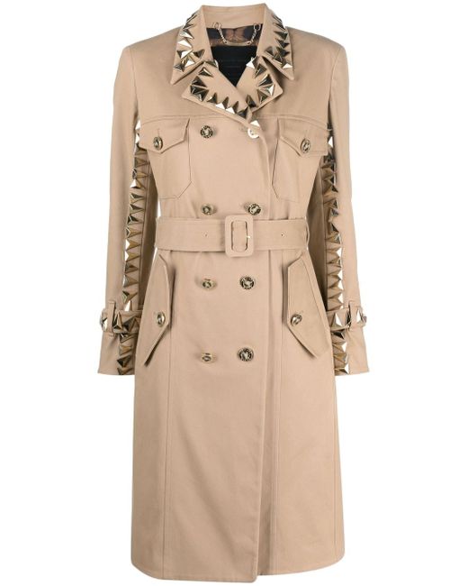 Philipp Plein studded belted trench coat