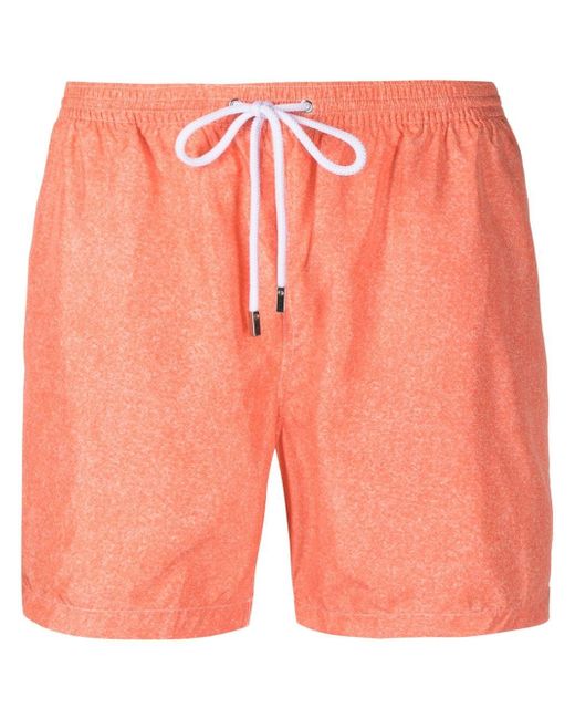 Barba logo-patch swim shorts