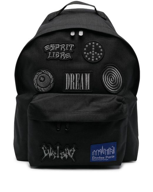 Etudes patch-detail zip-up backpack
