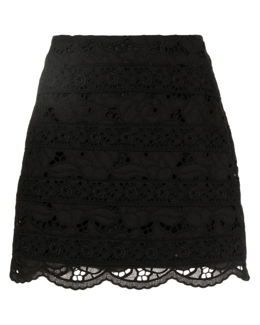 Goen.J lace detail A-line skirt