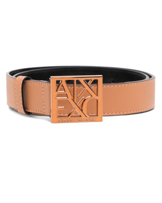 Armani Exchange logo-buckle belt
