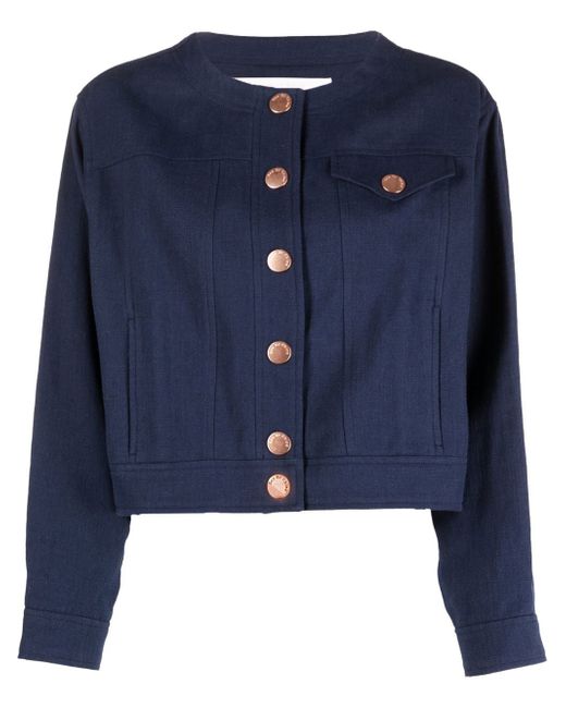 See by Chloé logo-button cropped jacket