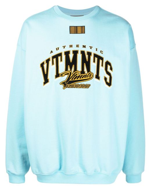 Vtmnts logo-print crew neck sweatshirt