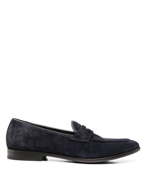 Canali low-heel suede loafers
