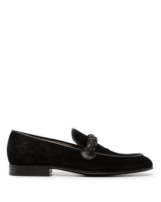 Gianvito Rossi Massimo braided suede loafers