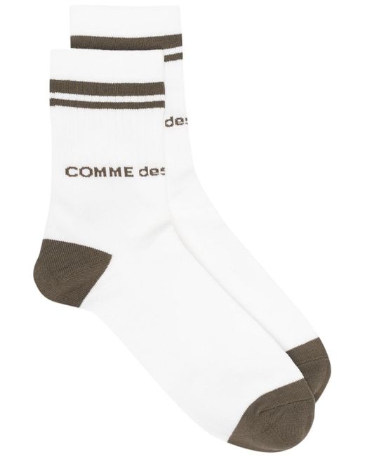 Comme Des Garçons Homme Plus logo-print ribbed socks