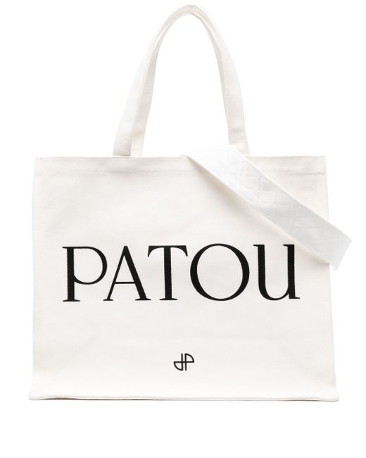 Patou logo print tote bag