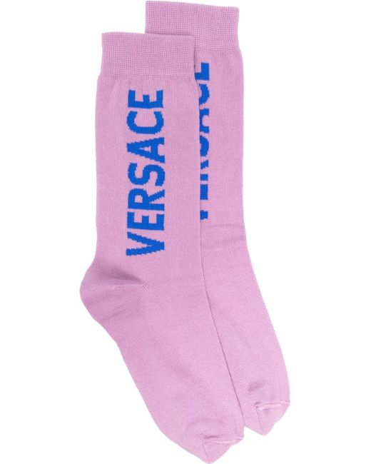Versace intarsia-logo knit socks