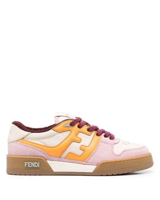 Fendi Match panelled low-top trainers