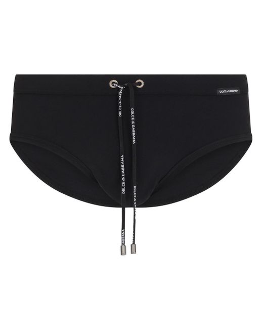 Dolce & Gabbana logo tie swimming trunks
