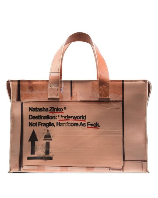 Natasha Zinko box-print oversize tote bag