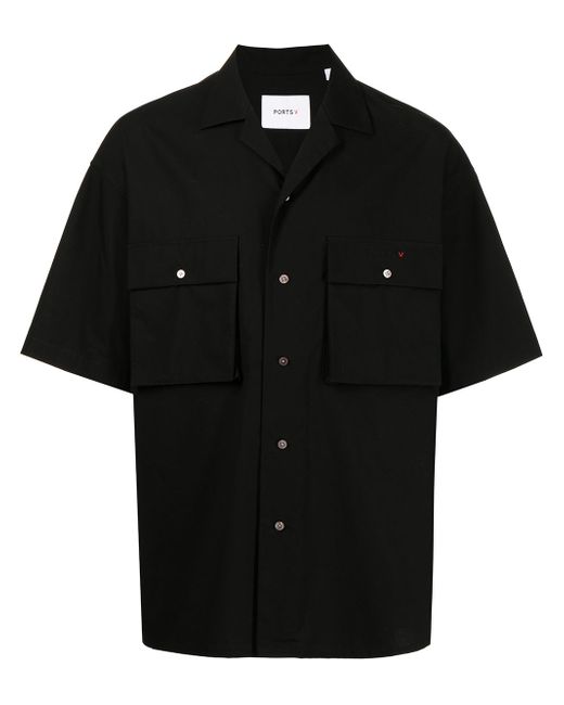 Ports V slogan-print short-sleeve shirt
