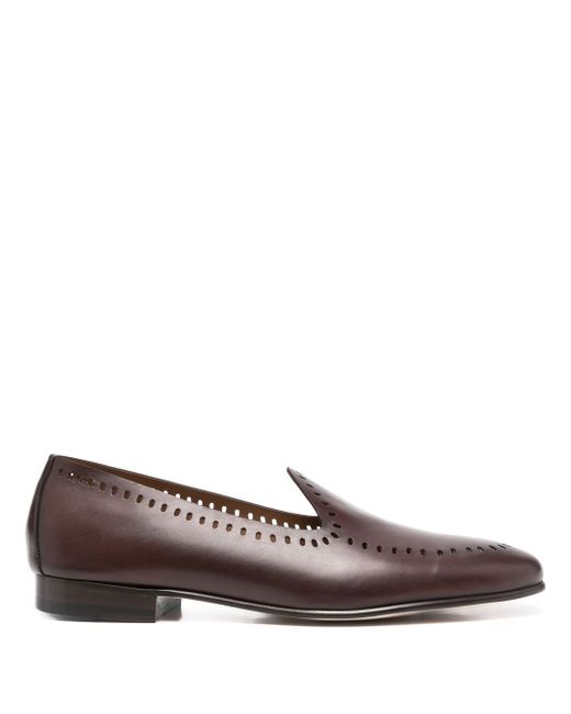 Edhen Milano Hamptons perforated leather loafers