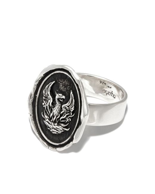 Pyrrha sterling Fire Within signet ring