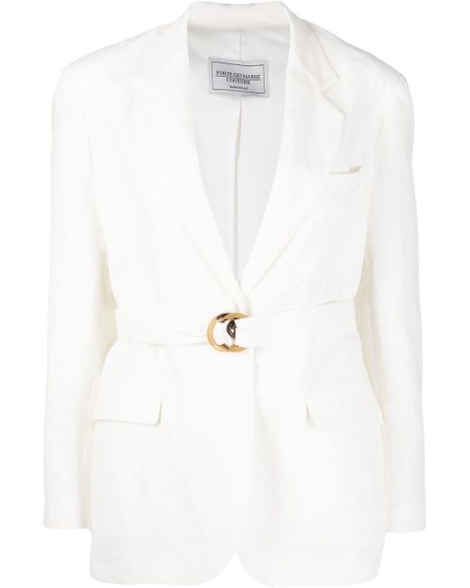 Forte Dei Marmi Couture belted-waist detail blazer