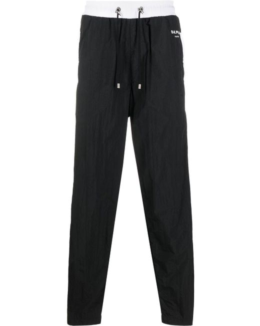 Balmain side snap-button track trousers