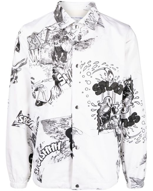 Comme Des Garçons graphic-print shirt jacket