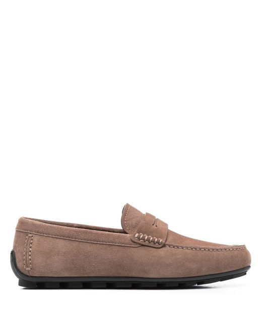 Z Zegna suede penny loafers