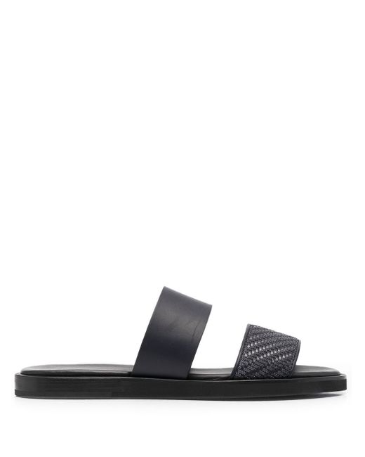 Z Zegna double-strap leather sandals