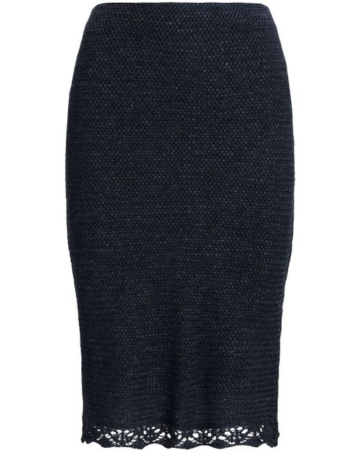 Ralph Lauren Collection ruffle-trim pencil skirt