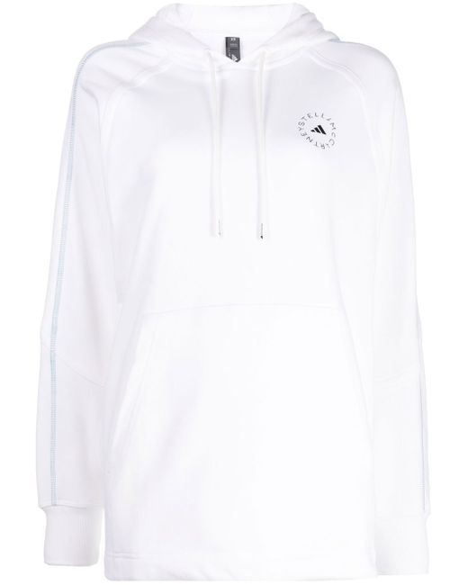 Adidas by Stella McCartney logo-print organic-cotton hoodie