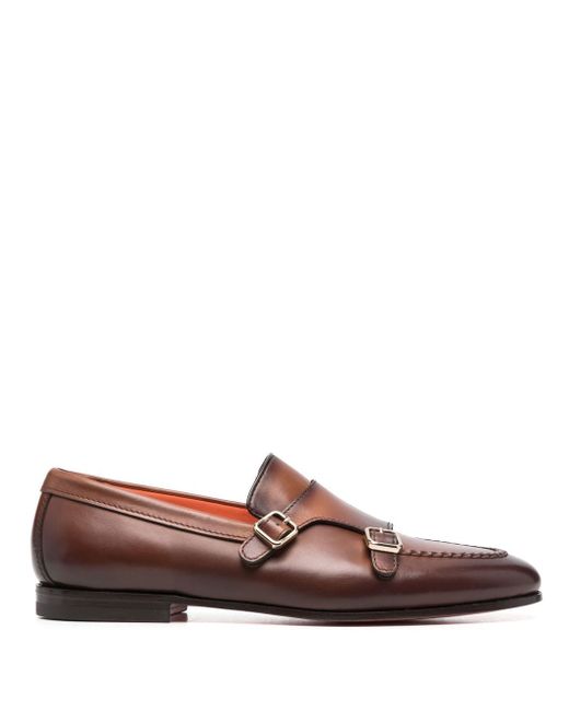 Santoni double-monk strap shoes
