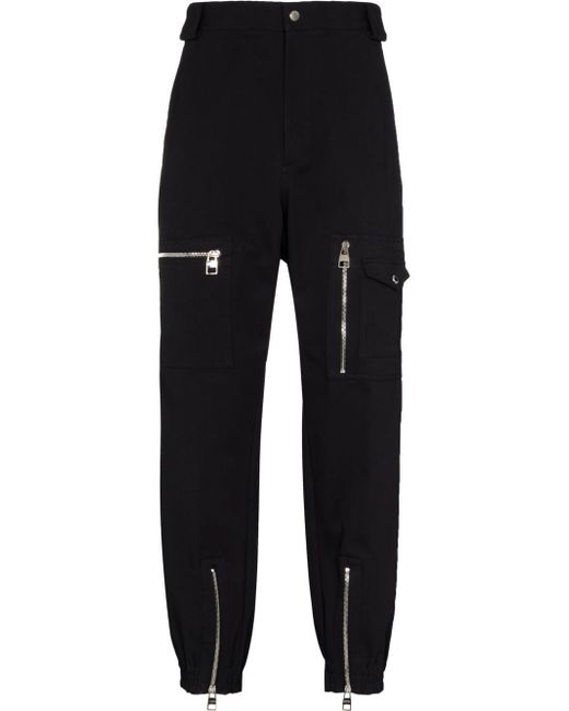 Alexander McQueen zip-detailing tapered trousers