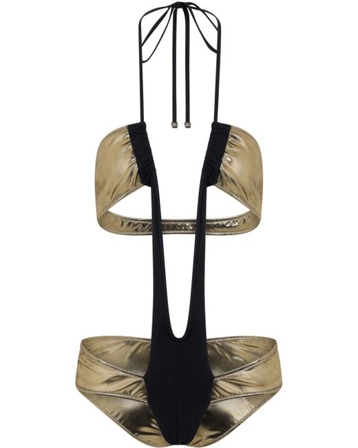 Dolce & Gabbana scoop neck cut-out one-piece