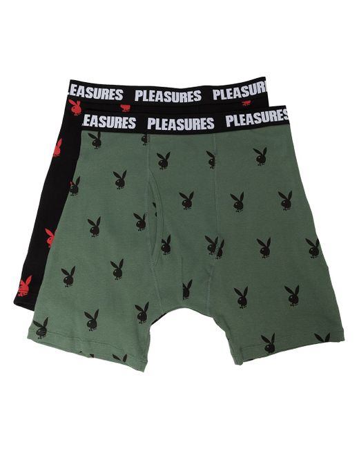 Pleasures logo-waistband boxers set of 2