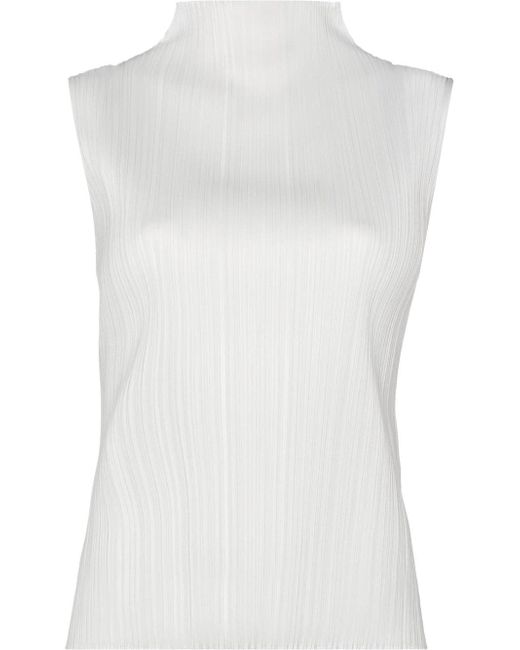 Pleats Please By Issey Miyake high neck tank top