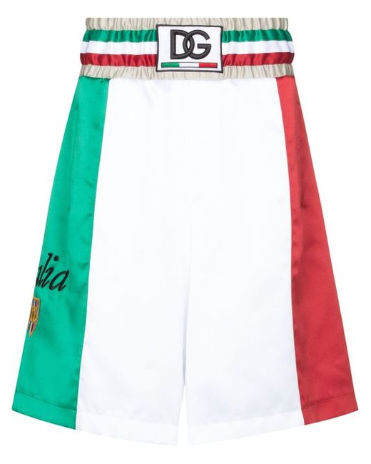 Dolce & Gabbana Italia colour-block knee-length shorts