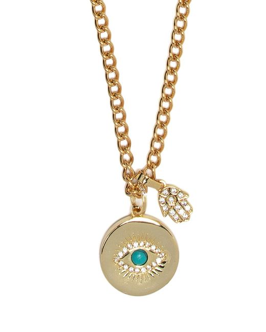 Nialaya Jewelry evil eye and hamsa hand necklace