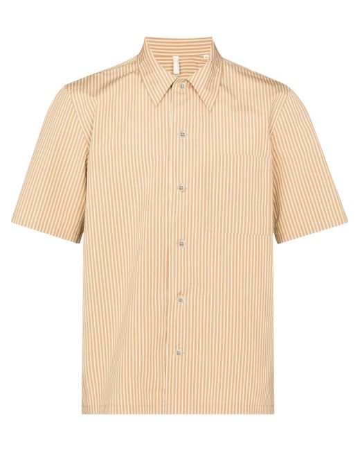 Sunflower Spacey striped short-sleeve shirt