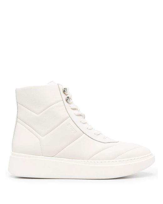 Boss quilted high-top sneakers