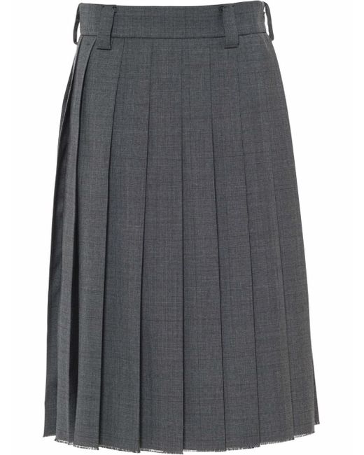 Miu Miu Prince Of Wales-check wool skirt