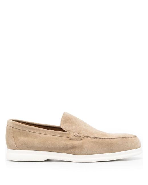 Doucal's almond-toe suede loafers