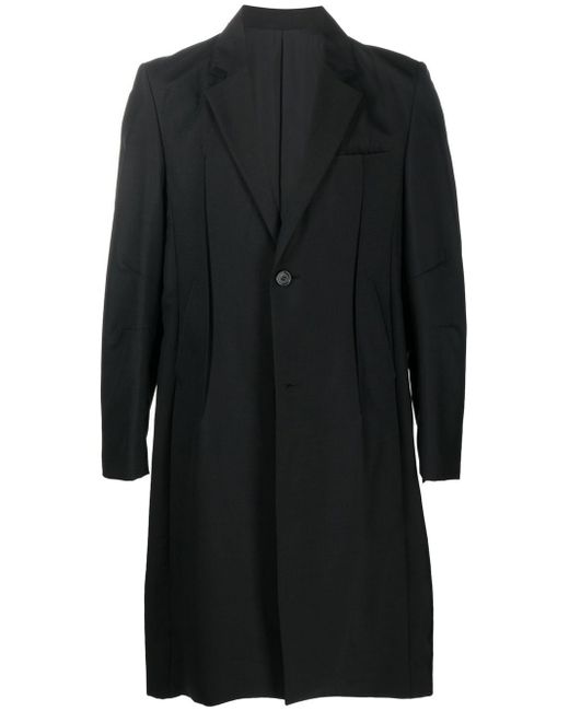 Undercover pleated single-breasted coat