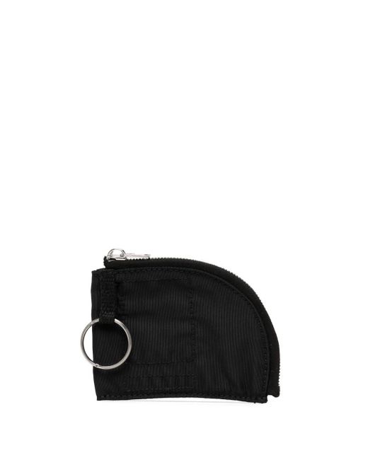 Rick Owens DRKSHDW half-zip keychain wallet