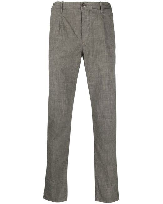 Incotex pleat-detail four-pocket straight-leg trousers