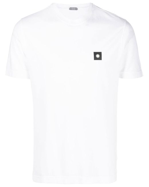 Zanone logo patch cotton T-shirt