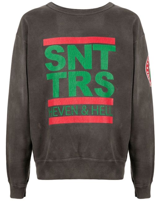 Saint Mxxxxxx logo-print crew-neck sweatshirt