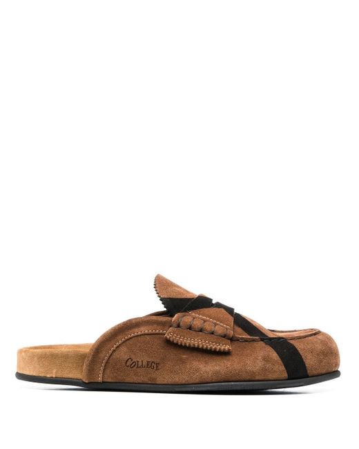 college slip-on leather loafers