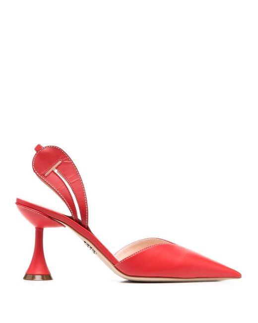 Rodo sling-back leather pumps