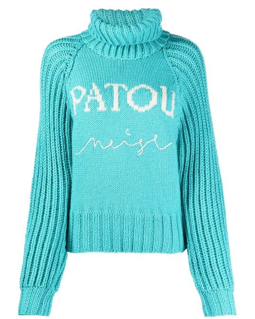 Patou intarsia-knit logo jumper