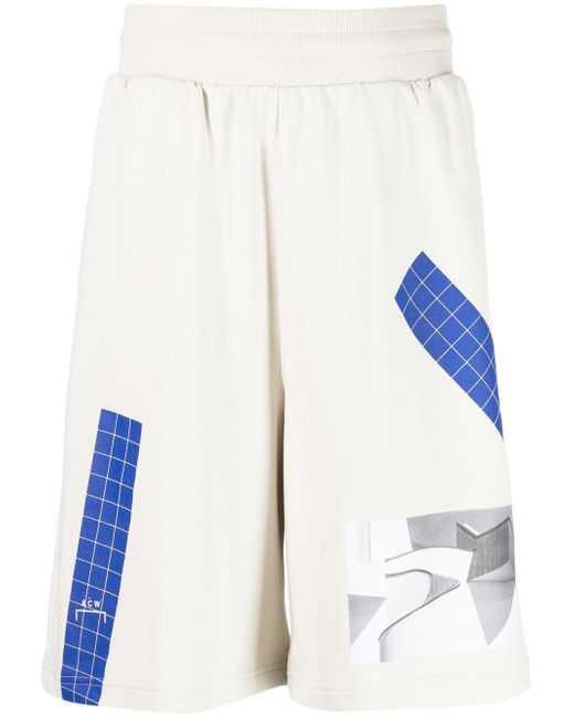 A-Cold-Wall graphic-print organic cotton track shorts