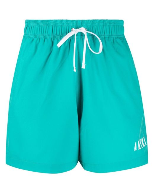 Amiri logo-print drawstring swim-shorts