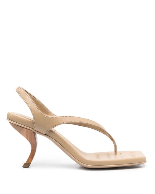 Giaborghini square toe 85mm heeled sandals