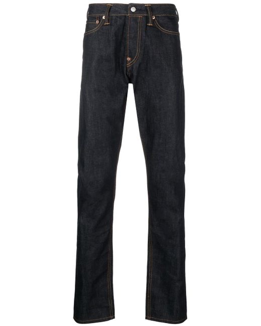 Evisu straight-leg mid-rise jeans