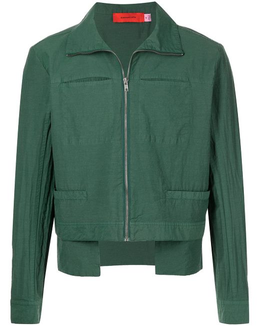 Eckhaus Latta panelled zip-up jacket