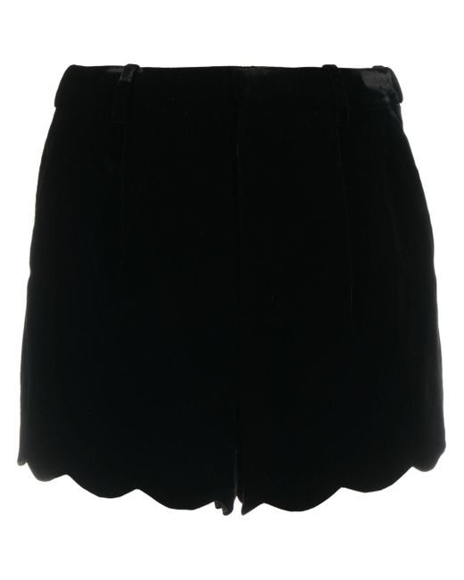 Saint Laurent scallop-hem shorts